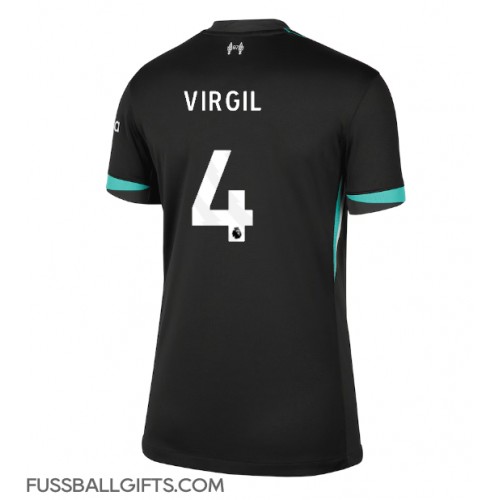 Liverpool Virgil van Dijk #4 Fußballbekleidung Auswärtstrikot Damen 2024-25 Kurzarm